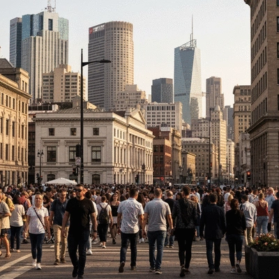 Bedouin woman with traditional attire standing beside an Arabian horse in a desert landscape