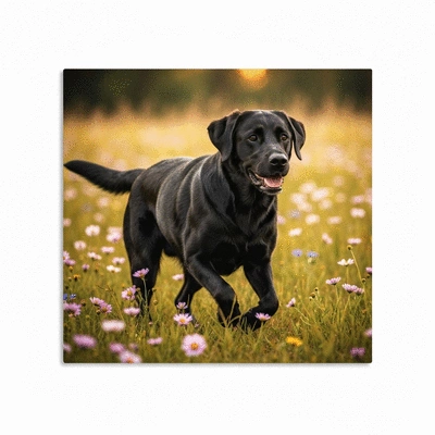 Rabdan Arabian horse standing majestically in a desert landscape with Bedouin tents in the background, golden hour lighting